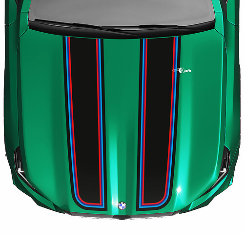 Autocollant de capot de drapeau à damier de couleurs M de course à rayures pour BMW série 5 G60 M5 G90
