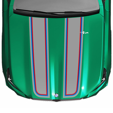 Autocollant de capot de drapeau à damier de couleurs M de course à rayures pour BMW série 5 G60 M5 G90
 3