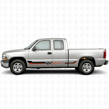 Bandes en vinyle à damier pour porte de course et panneau bas pour Chevrolet Silverado 1500 GMT800 1999-2007_2