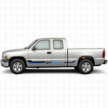 Bandes en vinyle à damier pour porte de course et panneau bas pour Chevrolet Silverado 1500 GMT800 1999-2007_3