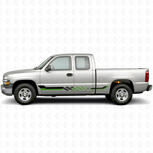 Bandes en vinyle à damier pour porte de course et panneau bas pour Chevrolet Silverado 1500 GMT800 1999-2007_4