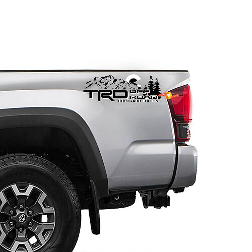 Autocollants vinyle latéraux style TRD Off Road Colorado Edition pour Toyota Tacoma Tundra