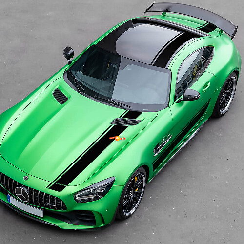 Autocollants Vinyle à Rayures Kit Complet Style Racing pour Mercedes-Benz AMG GT R Pro