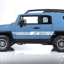 Autocollant vinyle à rayures géométriques logo FJ pour porte latérale Toyota FJ Cruiser_2