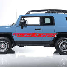 Autocollant vinyle à rayures géométriques logo FJ pour porte latérale Toyota FJ Cruiser_3