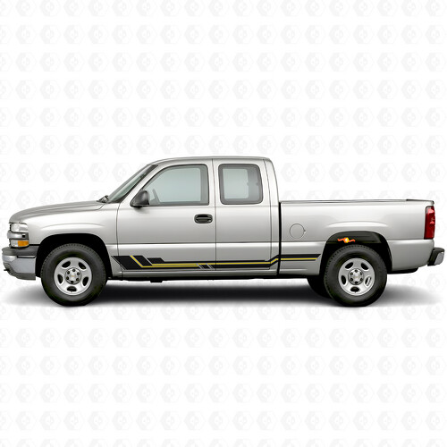 Bandes vinyles parallèles pour portières et panneaux latéraux pour Chevrolet Silverado 1500 GMT800 1999-2007_1