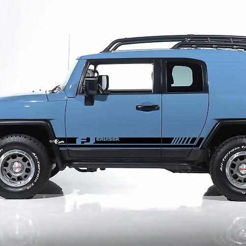 Toyota FJ Cruiser Bandes de porte latérales Autocollants Graphiques - Kit vinyle personnalisé 2
