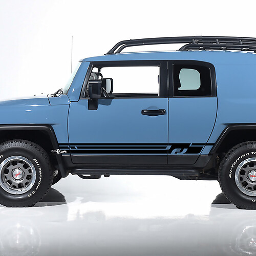 Toyota FJ Cruiser Bandes de porte latérales Autocollants Graphiques - Kit vinyle personnalisé 3
