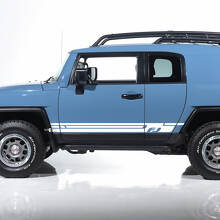 Toyota FJ Cruiser Bandes de porte latérales Autocollants Graphiques - Kit vinyle personnalisé 3
 2