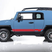 Toyota FJ Cruiser Bandes de porte latérales Autocollants Graphiques - Kit vinyle personnalisé 3
 3