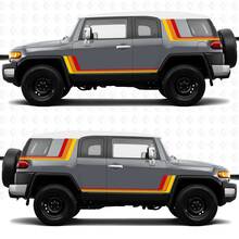 Autocollants latéraux à rayures rétro vintage, graphiques adaptés à Toyota FJ Cruiser
 3