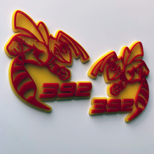 Hornet Bee 392 Badge 3D Jaune vs Rouge Badges Fender Emblème
 2