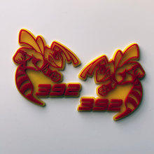 Hornet Bee 392 Badge 3D Jaune vs Rouge Badges Fender Emblème
 4