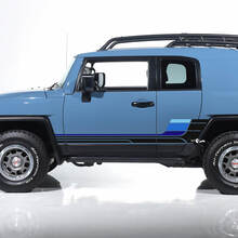 Autocollants latéraux à rayures rétro vintage, graphiques adaptés à Toyota FJ Cruiser 2
 2
