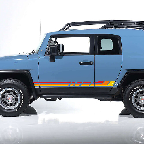 Kit de décalcomanies vinyles style vintage pour bandes latérales de porte pour Toyota FJ Cruiser