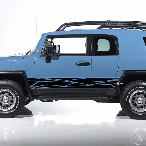 Toyota FJ Cruiser Side Door Stripes Autocollants Graphiques - Kit vinyle personnalisé
