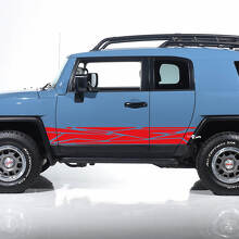 Toyota FJ Cruiser Side Door Stripes Autocollants Graphiques - Kit vinyle personnalisé
 2