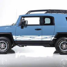 Toyota FJ Cruiser Side Door Stripes Autocollants Graphiques - Kit vinyle personnalisé
 3