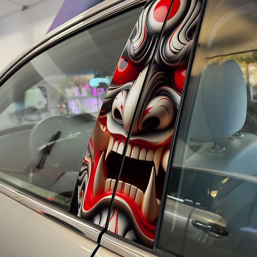 Masque de démon japonais Hannya, autocollants pour portes de voiture, graphiques en vinyle personnalisés pour le style du véhicule 3
