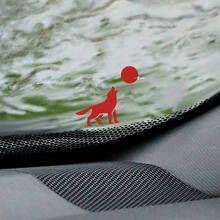 Loup et Lune Pare-brise Oeuf de Pâques Coin Décalcomanie - Graphique vinyle personnalisé
 2