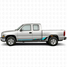 Bandes en vinyle rétro style vague montagne pour porte et bas de caisse Chevrolet Silverado 1500 GMT800 1999-2007_2