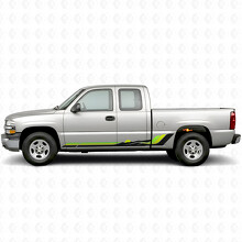 Bandes en vinyle rétro style vague montagne pour porte et bas de caisse Chevrolet Silverado 1500 GMT800 1999-2007_3