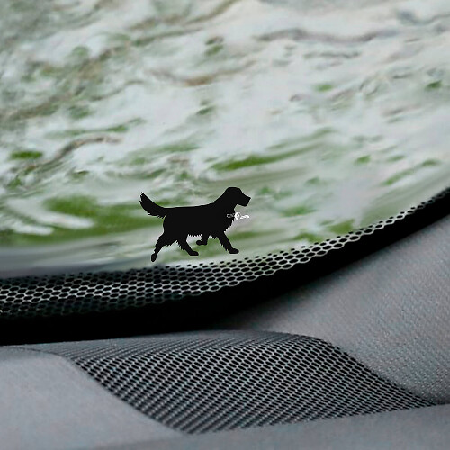 Chien labrador retriever pare-brise oeuf de Pâques coin décalcomanie - graphique en vinyle personnalisé
