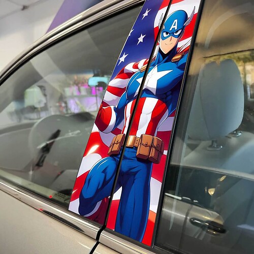 Autocollant en vinyle personnalisé pour portes de voiture, style Anime américain américain, graphiques en vinyle personnalisés pour le style des véhicules
