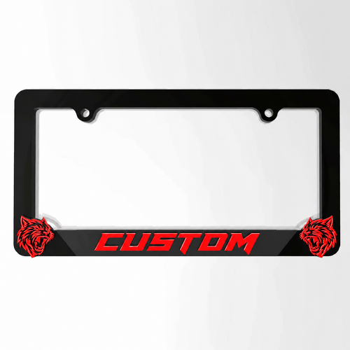 Hellcat Style Red Custom Twin Cat US Format — Cadre de plaque (universel)