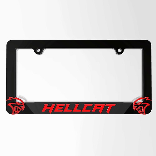 Hellcat – couvercles de plaque d'immatriculation de véhicule, cadres de décoration de véhicule adaptés à Dodge Hellcat
