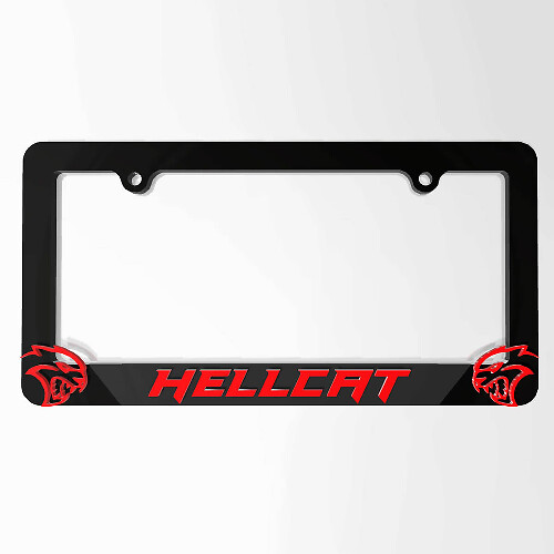 Hellcat – couvercles de plaque d'immatriculation de véhicule, cadres de décoration de véhicule adaptés à Dodge Hellcat
