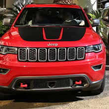 Autocollant Vinyle Décoratif Capot Noir pour Jeep Grand Cherokee Trackhawk_2