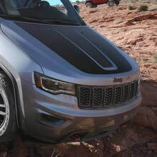 Autocollant Vinyle Décoratif Capot Noir pour Jeep Grand Cherokee Trackhawk_4