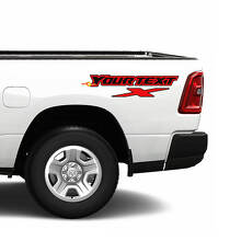 Autocollant Vinyle Ensemble de Décalcomanies Latérales Arrière Logo X Personnalisé pour Dodge Ram 1500_3