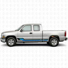 Bandes vinyle parallèles rétro pour porte et bas de caisse Chevrolet Silverado 1500 GMT800 1999-2007_2