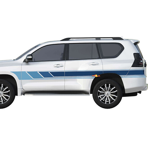 Old school Retro vintage Lexus GX ou Toyota Land Cruiser graphiques portes Stripe vinyle autocollants kit d’autocollants
