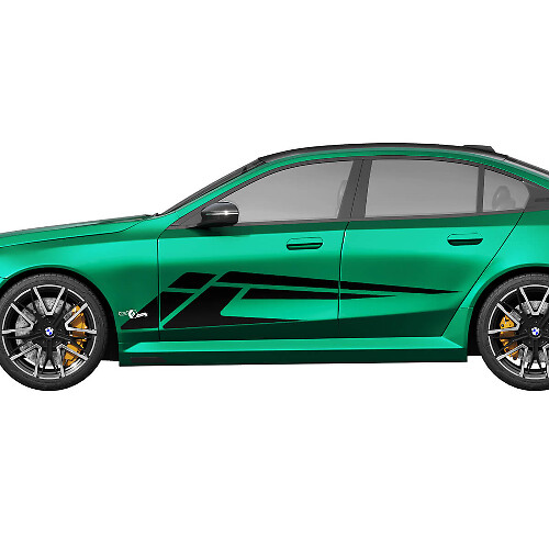 Kit de décalcomanies de course à rayures modernes latérales pour BMW Série 5 G60 M5 G90 - Autocollants en vinyle SupDec Graphix
