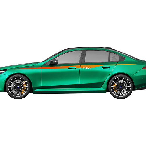 Kit de décalcomanies de course dégradées à bandes latérales de portes pour BMW Série 5 G60 M5 G90 - Autocollants en vinyle SupDec Graphix
