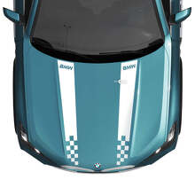 Autocollant à bandes damier capot BMW X5 G05 - Vinyle M Performance 2