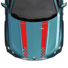 Autocollant à bandes damier capot BMW X5 G05 - Vinyle M Performance 3