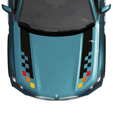 Autocollant en vinyle à rayures damier M Performance pour capot BMW X5 G05_2
