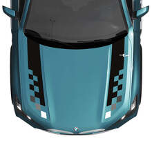 Autocollant à rayures damier capot BMW X5 G05 - Vinyle M Performance 2 3