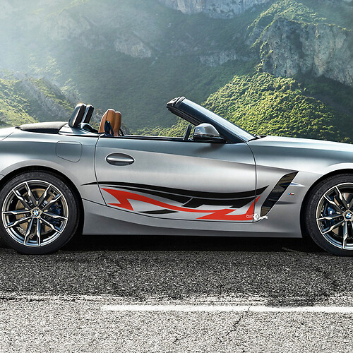 Autocollant de décalcomanie en vinyle BMW Z4 à rayures tribales de porte latérale
