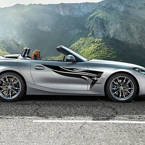 Autocollant vinyle pour bande tribale de porte latérale BMW Z4 2
