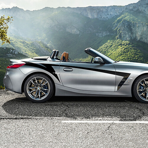Autocollant de décalcomanie en vinyle BMW Z4 à rayures d’accents de porte latérale
