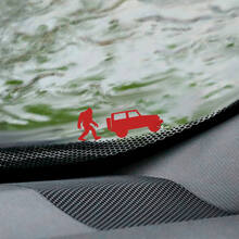 Yeti Bigfoot Jeep Wrangler Pare-brise Easter Egg Corner Decal - Graphique en vinyle personnalisé
 2