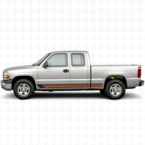 Bandes vinyles vintage pour portes et bas de caisse pour Chevrolet Silverado 1500 GMT800 1999-2007