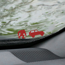 Yeti Bigfoot Jeep Wrangler Pare-brise Easter Egg Corner Decal - Graphique en vinyle personnalisé 2
 2