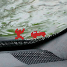 Autocollant en vinyle Yeti Bigfoot œuf de Pâques coin de pare-brise pour Jeep Wrangler_2