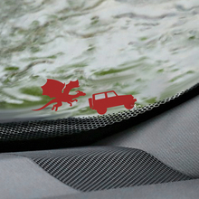 Dragon Jeep Wrangler Pare-brise Easter Egg Corner Decal - Graphique en vinyle personnalisé
 2
